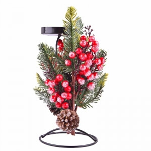 Candelabro T Verde-Rojo