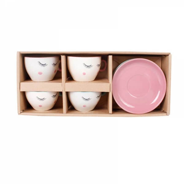 Juego 4 Tazas Café Eyes