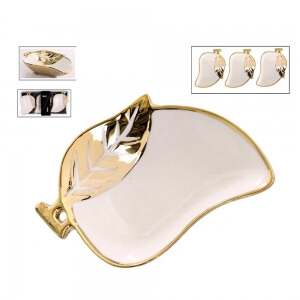 Set 3 Platos Leaf