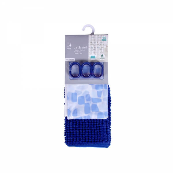 Set Cortina Baño Mini Squares