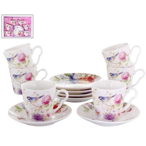 Juego Tazas Café Birds