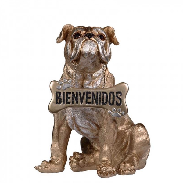 Figura Perro Bulldog  Bienvenidos