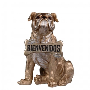 Figura Perro Bulldog  Bienvenidos