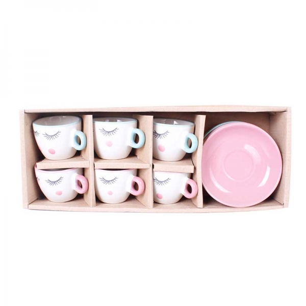Juego 6 Tazas Café Eyes