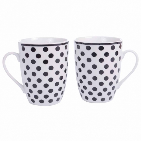 Set Mug Lunares Black