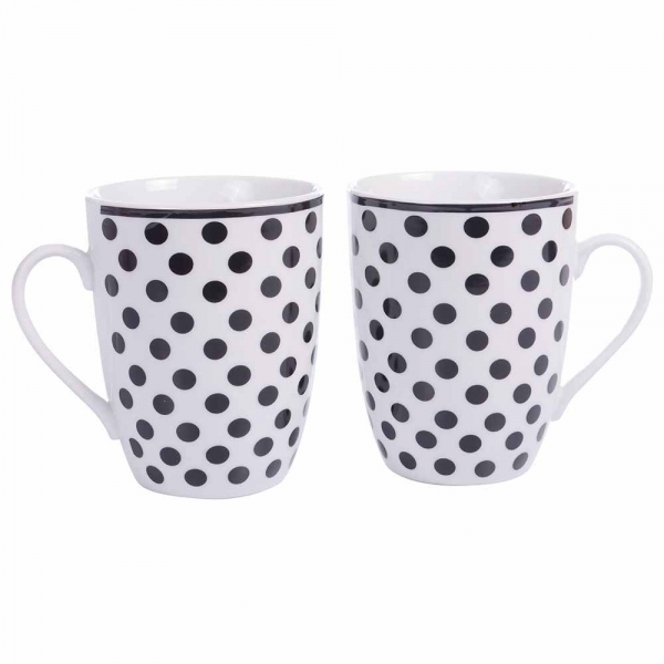 Set Mug Lunares Black
