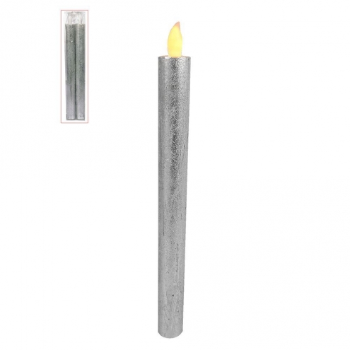 Set Velas Plateadas LED