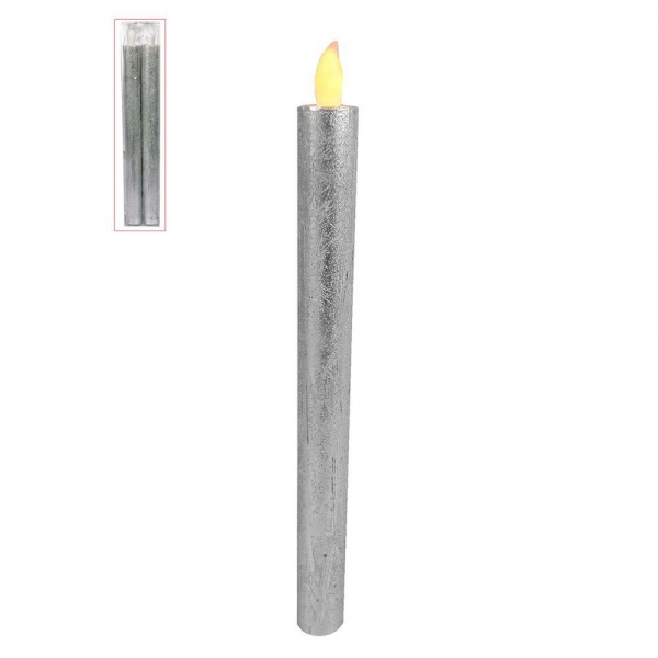 Set Velas Plateadas LED