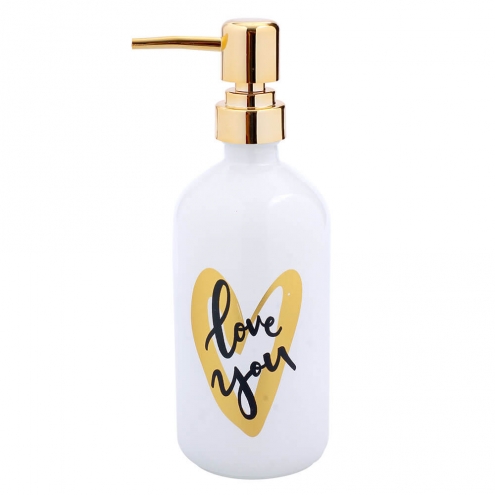 Dispensador Jabón Love You Blanco