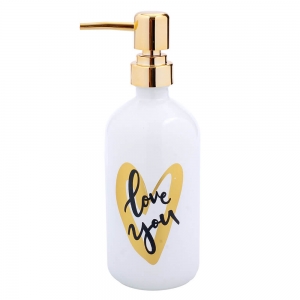 Dispensador Jabón Love You Blanco