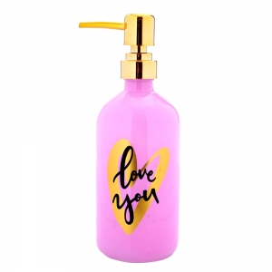 Dispensador Jabón Love You Rosado