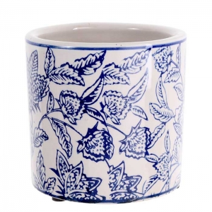 Macetero Deco Blue Leaf
