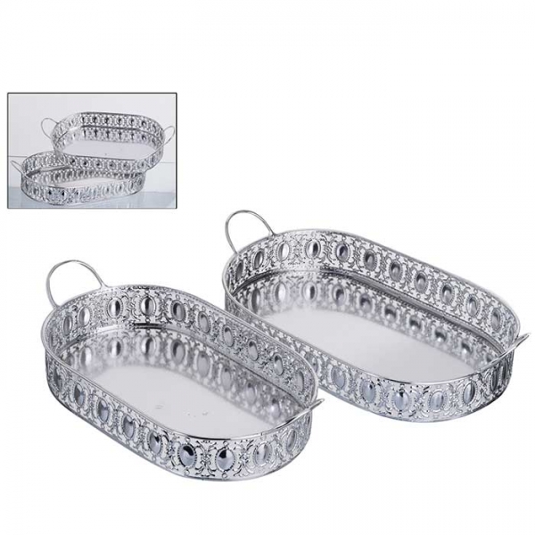 Set Bandejas Ovaladas Silver