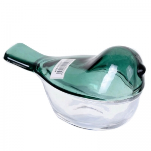 Pájaro Deco con Tapa Verde