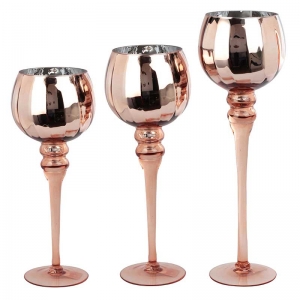 Juego 3 Portavelas Copper