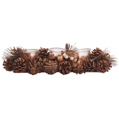 Candelabro Triple Christmas Wood