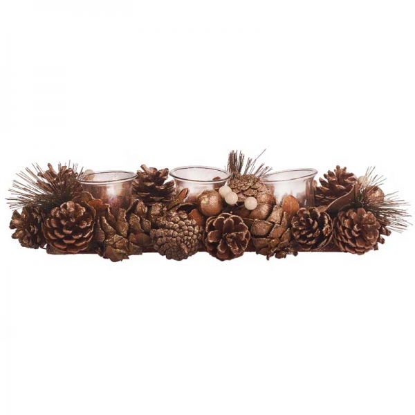 Candelabro Triple Christmas Wood