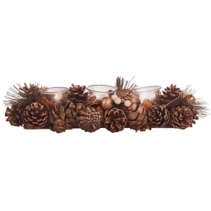 Candelabro Triple Christmas Wood