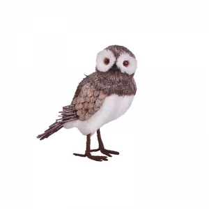 Figura Buho Christmas Wood