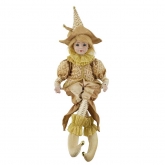 Figura Arlequín con Música Dorado