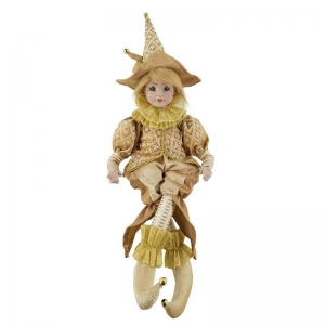 Figura Arlequín con Música Dorado