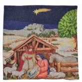 Funda Cojín  Pesebre Navidad