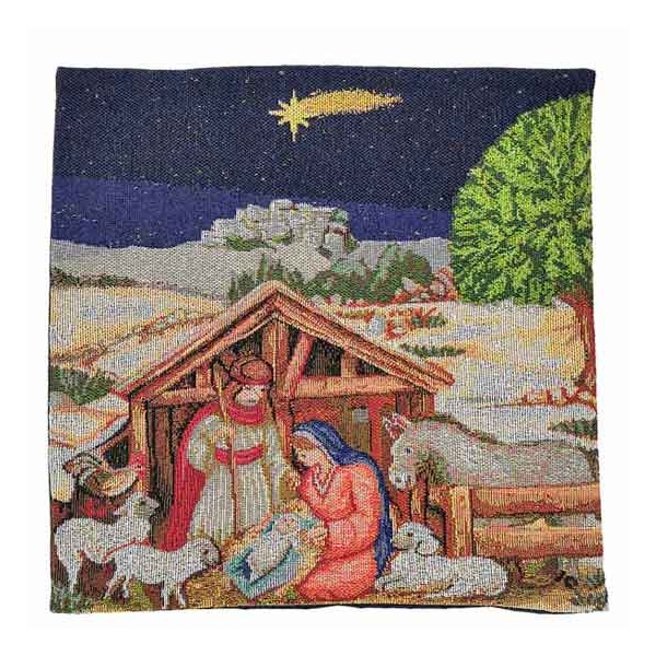 Funda Cojín  Pesebre Navidad