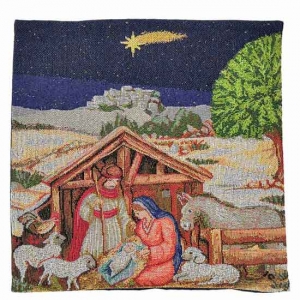 Funda Cojín  Pesebre Navidad