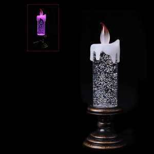 Vela Navidad con Luz a Pilas