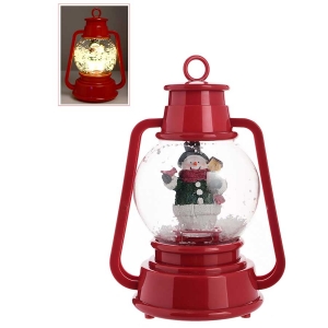 Farol con Luz y Música Mono de Nieve