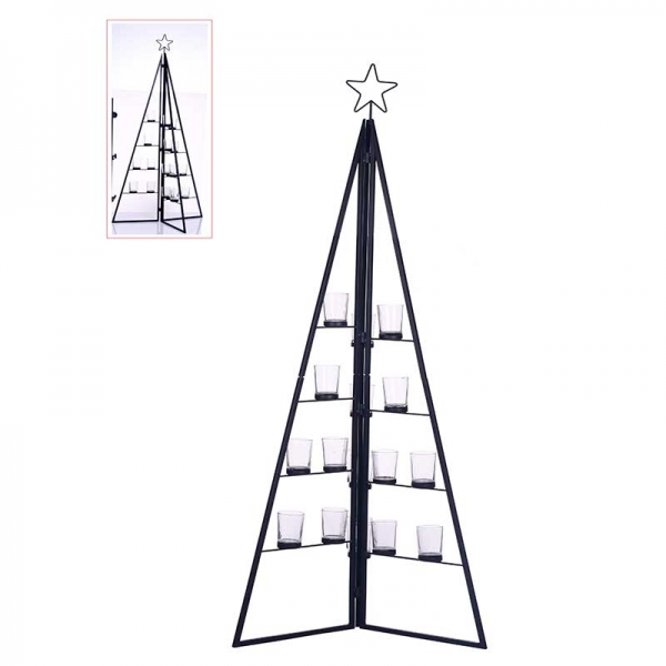 Arbol Navidad con Portavelas Plegable