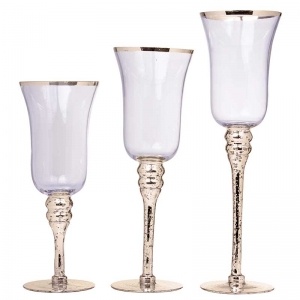 Set 3 Copones Portavela Gold
