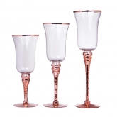 Set 3 Copones Portavela Copper
