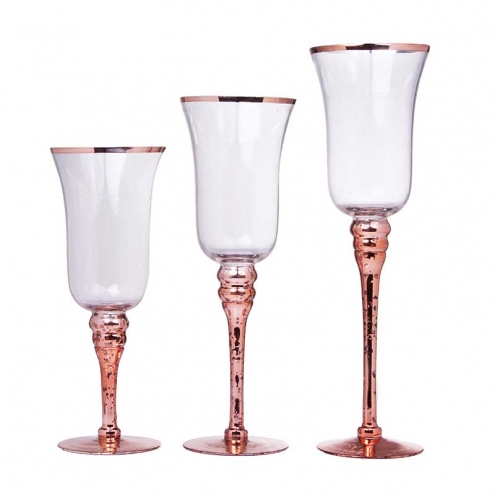 Set 3 Copones Portavela Copper