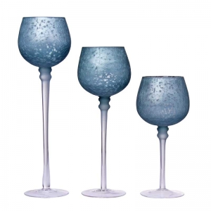 Set 3 Copones Portavela Deep Blue