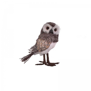 Figura Buho Christmas Wood
