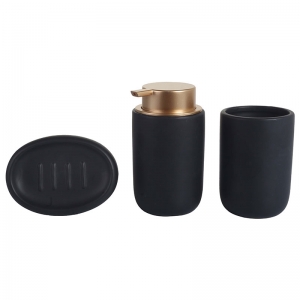 Juego Baño Black Gold