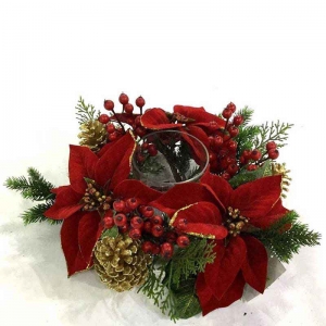 Portavela Poinsettia Roja