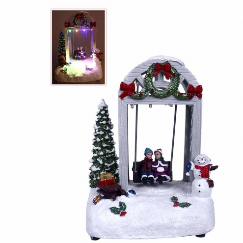 Figura Navidad con Luz y Música