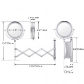 Espejo mural con luz extensible 7x