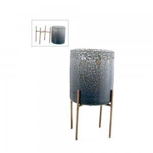 Florero Con Base Deep Blue