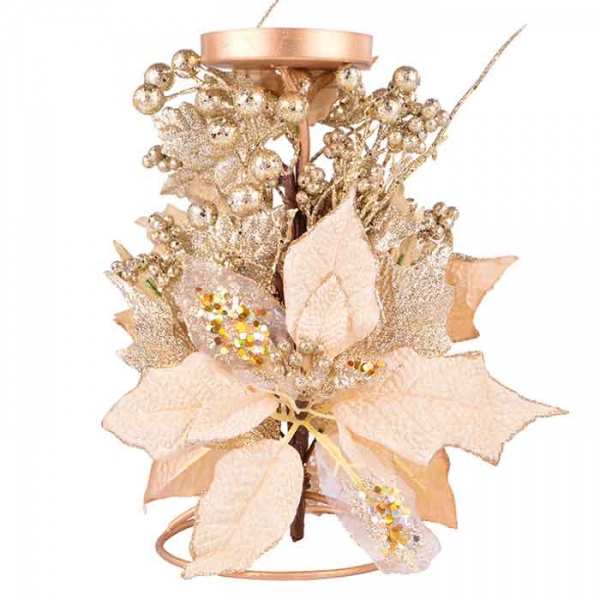 Candelabro Triple Dorado