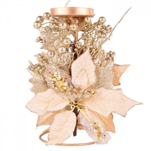 Candelabro Triple Dorado
