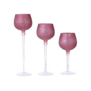 Set 3 Copones Portavela Deep Pink