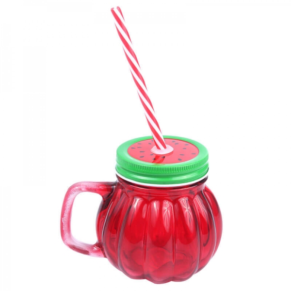 Vaso con Tapa Sandía