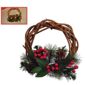 Corona Navidad con Luz Led