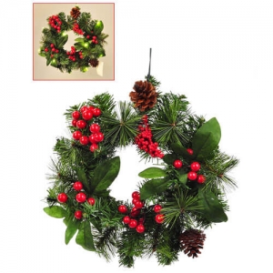Corona Navidad con Luz Led