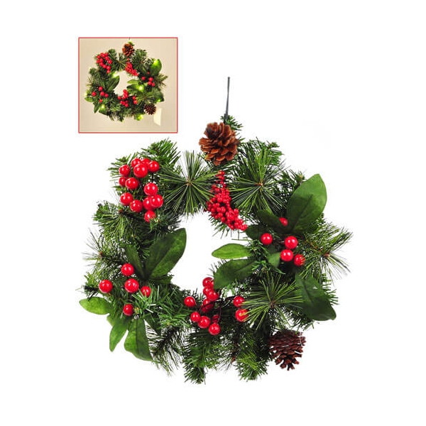 Corona Navidad con Luz Led